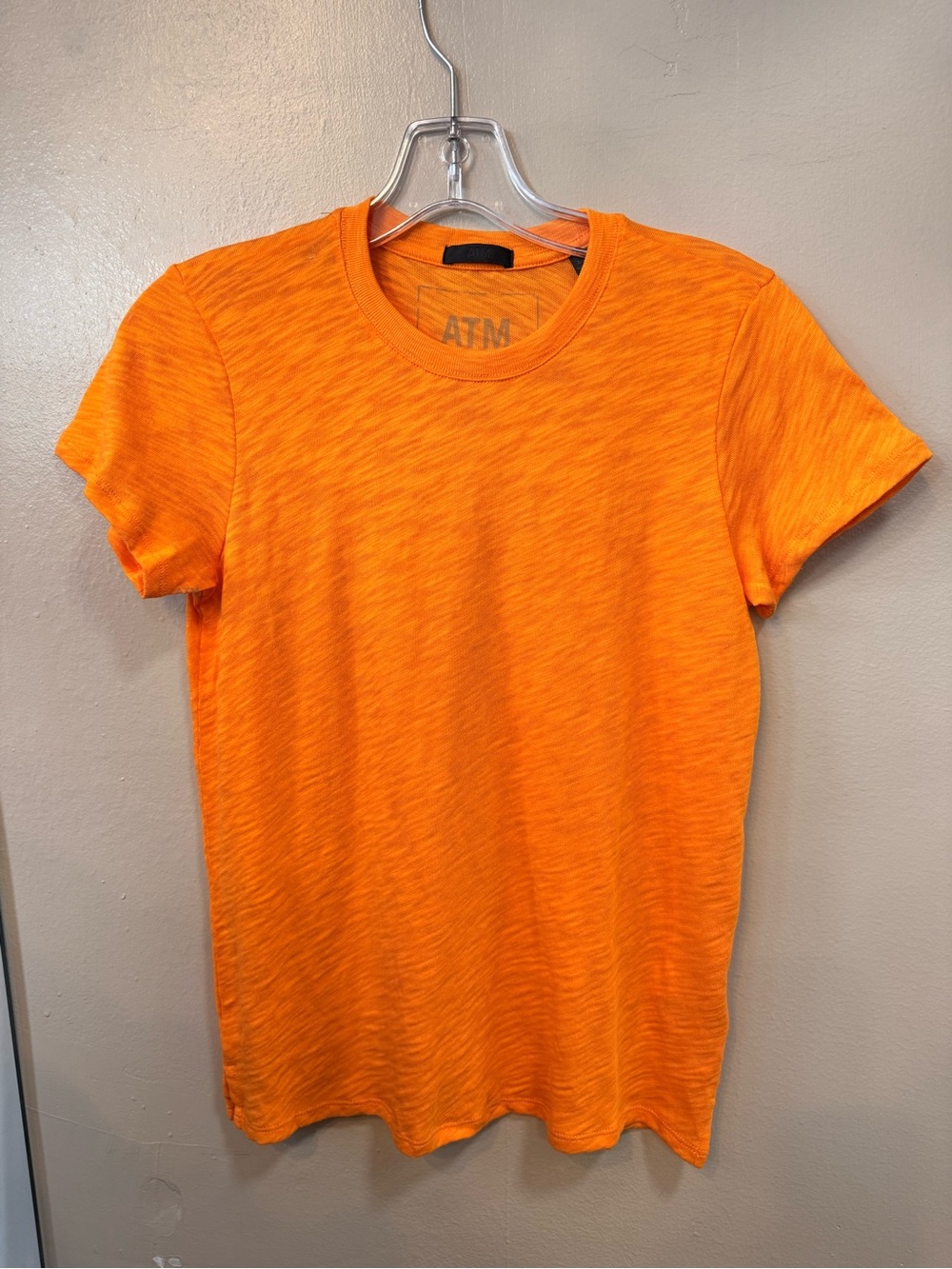 ATM Anthony Thomas Melillo Orange Slub Jersey Schoolboy Tee S